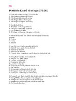 Đề thi môn Kinh tế Vĩ mô ngày 27.5.2013 đại học thương mại