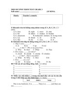 MID SECOND TERM TEST GRADE 3