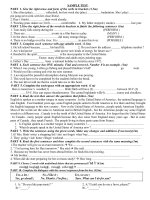 Đề ôn thi vào 10 môn Tiếng Anh số 102