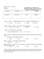 Đề kiểm tra cuối năm môn Toán lớp 5 số 5