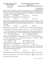 Đề thi tốt nghiệp vật lý 12, thi thử quốc gia sưu tầm bồi dưỡng  (28)