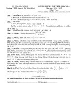 Đề thi thử THPT Quốc gia môn Toán 2015 số 78