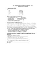 ĐỀ KIỂM TRA HỘC KỲ II TIẾNG ANH LỚP 8 SỐ  5