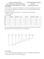ĐỀ THI (ĐỀ XUẤT) HỌC SINH GIỎI CÁC TRƯỜNG CHUYÊN VÙNG DUYÊN HẢI VÀ ĐỒNG BẰNG BẮC BỘ  NĂM 2015 MÔN SINH HỌC 10 TRƯỜNG CHUYÊN HƯNG YÊN