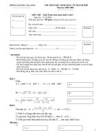 Đề thi học sinh giỏi lớp 9 giải toán trên máy tính CASIO số 12