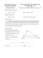 Đề khảo sát chất lượng đầu năm môn toán 6(có đáp án)