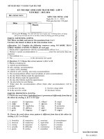 Đề luyện thi học sinh giỏi Tiếng Anh lớp 9 số 5