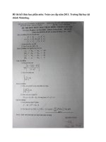 Đề thi kết thúc học phần môn Toán cao cấp năm 2013 trường Đại học tài chính Maketing