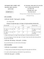 Đề thi đề xuất học sinh giỏi các trường chuyên khu vực duyên hải và đồng bằng bắc bộ môn đia lý lớp 10 năm 2015 trường chuyên QUỐC HỌC