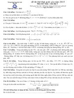 Đề thi thử THPT Quốc gia môn Toán 2015 số 61