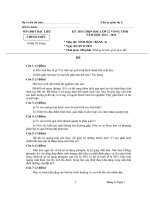 ĐỀ THI HSG SINH HỌC TỈNH BẠC LIÊU 2011-2012 BẢNG A NGÀY 2