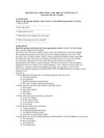 ĐỀ KIỂM TRA MÔN TIẾNG ANH HỌC KỲ II LỚP 8 SỐ 2