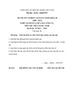 ĐỀ thi tốt nghiệp cao đẳng nghề ngành nguội sửa chữa máy công cụ phần thực hành và đáp án mã (11)