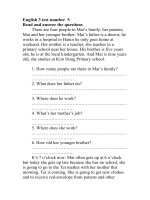 English 3 test number  5