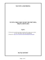 tuyển chọn một số đề thi thử hoá học trọng điểm năm 2014 tập 1