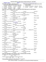 Đề ôn thi vào 10 môn Tiếng Anh số 92