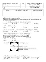 Đề kiểm tra giữa học kì 2 Toán 5 số 2