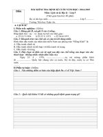 Đề thi kiểm tra địa lý và lịch sử cuối năm lớp 5