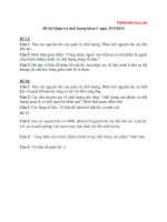 Đề thi Quản trị chất lượng năm 2014( đề 10.12.11) đại học thương mại