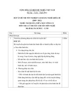 ĐỀ thi tốt nghiệp cao đẳng nghề ngành nguội sửa chữa máy tính công cụ phần lý thuyết và đáp án mã   (18)