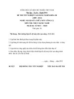 ĐỀ thi tốt nghiệp cao đẳng nghề ngành nguội sửa chữa máy công cụ phần thực hành và đáp án mã (25)