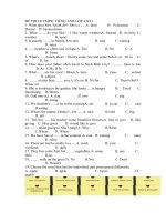 ĐỀ THI OLYMPIC TIẾNG ANH LỚP 4 SỐ 1