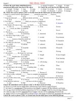 Đề ôn thi vào 10 môn Tiếng Anh số  35