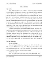 PHÂN TÍCH CHIẾN LƯỢC KINH DOANH CỦA CHI NHÁNH CÔNG TY CỔ PHẦN ĐT – KT – XD TOÀN THỊNH PHÁT TẠI ĐỒNG NAI NĂM 2009 – 2011