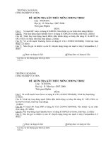 ĐỀ  KIỂM TRA KẾT THÚC MÔN COMPACTDISC