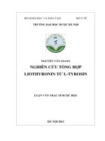 Nghiên cứu tổng hợp liothyronin từ l yrosin