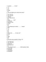 ENGLISH GRAMMAR TEST 1