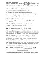 đề toán thi thử lần 1 năm 2015 trường đông thọ