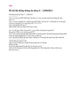 Đề thi Hệ thống thông tin khoa E 12.6.2013 đại học thương mại