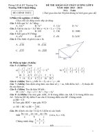 Đề khảo sát chất lượng đầu năm môn toán 8(có đáp án)