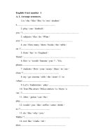 English 4 test number  1