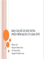 Báo cáo đồ án xây dựng phần mềm quản lý gara ôtô