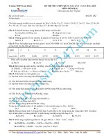 đề hoá thi thử lần 1 năm 2015 trường lam kinh