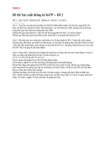 Đề thi Xác suất thống kê K47P(12.6.2013) đại học thương mại