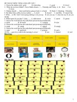 ĐỀ THI OLYMPIC TIẾNG ANH LỚP 4 SỐ 2