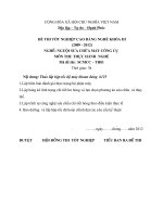 ĐỀ thi tốt nghiệp cao đẳng nghề ngành nguội sửa chữa máy công cụ phần thực hành và đáp án mã (1)