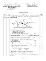 HƯỚNG DẪN CHẤM ĐỀ THI HỌC SINH GIỎI CÁC TRƯỜNG CHUYÊN DUYÊN HẢI VÀ ĐỒNG BẰNG BẮC BỘ NĂM 2015 -Vật lý  10 trường chuyên ĐIện BIên