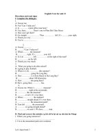 English 5 test for unit 12