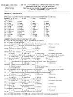 Đề ôn thi vào 10 môn Tiếng Anh số 5