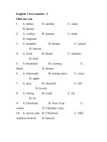 English 3 test number  2