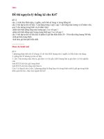 Đề thi nguyên lý thống kê dành cho K47 đại học thương mại