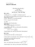 Đề thi học sinh giỏi Toán lớp 12 tỉnh Thanh Hóa số 23