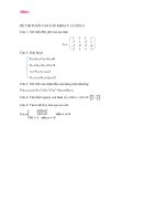 ĐỀ THI TOÁN CAO CẤP KHOA U(1.2013) đại học thương mại