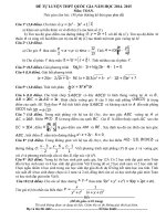 đề tự luyện THPT QG môn toán đề số 20