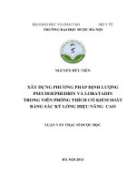 Xây dựng phương pháp định lượng pseudophedrin và loratadin trong viên phóng thích có kiểm soát bằng sắc ký lỏng hiệu năng cao