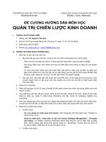 ĐỀ CƯƠNG HƯỚNG dẫn môn QUẢN TRỊ CHIẾN lược